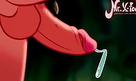 Hercules neukt EN creampies Aladdin (Gay Cartoon)