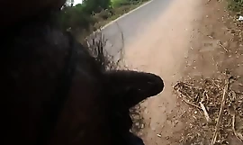 This is dick morsel video of mine flashing to a girl who is riding bicycle