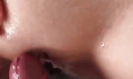 Close Up Grinding and Rubbing Dripping Creampie Pussy