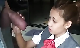 Asian schoolgirl opens close by regarding swell up elephantine horseshit